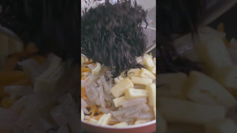 【ひじきの煮物】生芋こんにゃくを使った優しい味 #asmr #こーぴ #料理 #ひじき