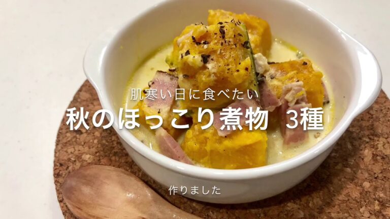 【寒い日に食べたい】秋のほっこり煮物３品　作ってみた
