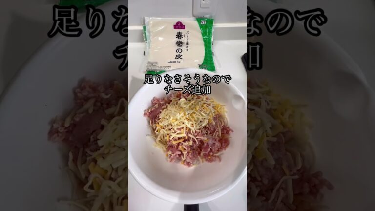 豚ミンチのチーズ春巻き#shorts