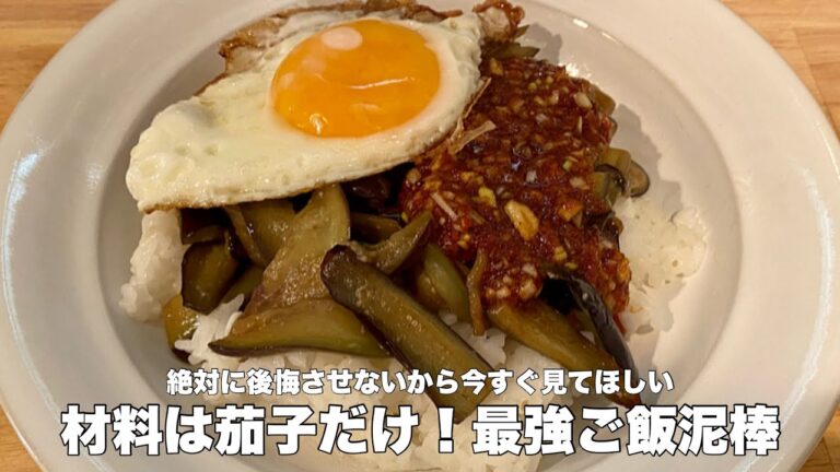 【米泥棒レシピ】茄子🍆だけで今すぐできる！最強ご飯泥棒飯🍚安い。そしてめちゃくちゃ美味しい。