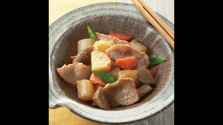 フライパンで根菜煮物