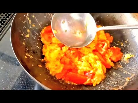 材料2つだけ！簡単楽ちん！めっちゃ旨い【究極のトマトと玉子の炒め】やみつきトマト/中国伝統家庭料理/節約定番副菜レシピ