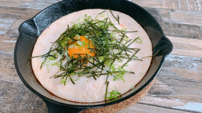 簡単レシピ♪スキレットで山芋の明太鉄板焼