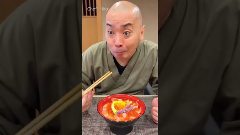 【Heavenly Seafood Bowl】Salmon, Ikura, Avocado Bowl #shorts #sushi #chefhiro #japan