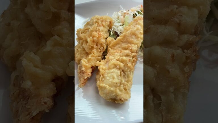 ささみの天ぷら　ササミでか！歯応えも良き！Sasami's tempura
