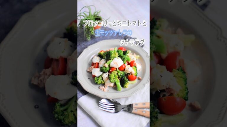 ブロッコリーとミニトマトと生モッツァレラのツナサラダ