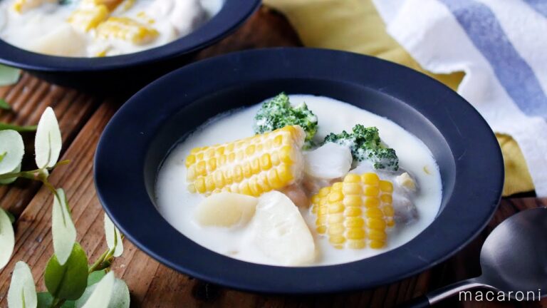 【まるごとコーンクリームシチュー】ルー不使用！お子様にもおすすめ♪｜macaroni（マカロニ）