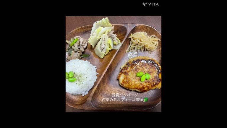 毎日ご飯　豆腐ハンバーグ