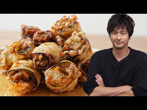 【肉をナスで巻くレシピ！】これがまたカリッとして美味い！ヤミツキで新感覚！