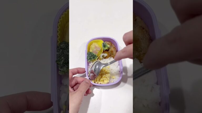 そぼろご飯でえびふらいのしっぽ弁当 #shorts #すみっコこぐらし #キャラ弁 #幼稚園弁当