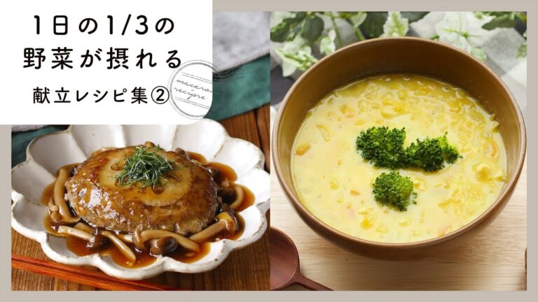 【5日間のヘルシー献立レシピ集】1日の1/3の野菜が摂れる栄養たっぷりメニューの作り方