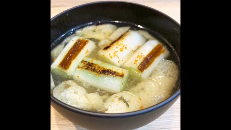焼きねぎと油揚げの味噌汁を作ってみた！
