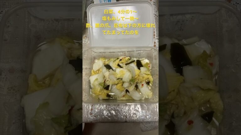 簡単〜白菜、使いきれない時は🥬#白菜 #漬物