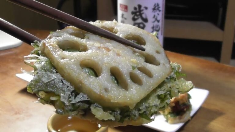 レンコンの明太子はさみ揚げ