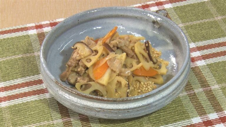 豚バラとれんこんの甘酢きんぴら【キチキチキッチン】