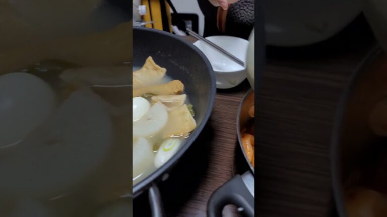 韓国人が日本で作ったおでんとトッポッキ。 한국사람이 일본에서 만든 오뎅과 떡볶이.Korean-made oden and tteokbokki made in Japan