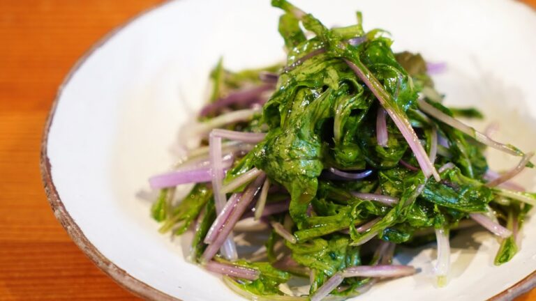 紫水菜の浅漬け　Quick Pickled mizuna Mar.2020