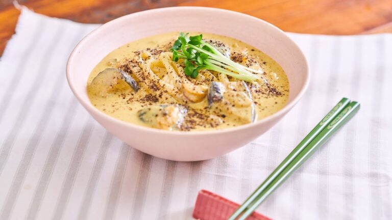 ごま豆乳カレーうどん