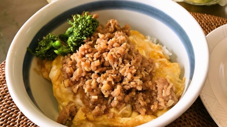 簡単！かさ増し！えのきそぼろ（親子そぼろ丼）