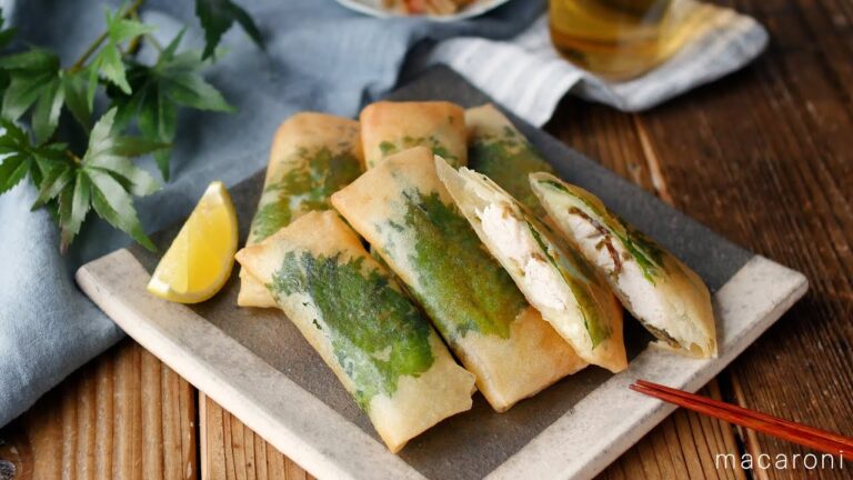 【マヨ塩昆布のささみ春巻き】揚げ焼きで簡単♪おつまみにもおすすめ！