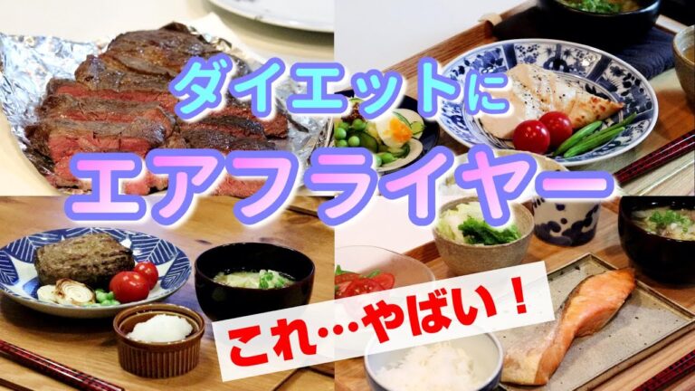 【忖度なし】ダイエットの助けになるのか勝手に試してみた！前編【エアフライヤー】ノンフライヤー　鶏胸ステーキ・ハンバーグ・焼鮭・鶏のから揚げ・ステーキ