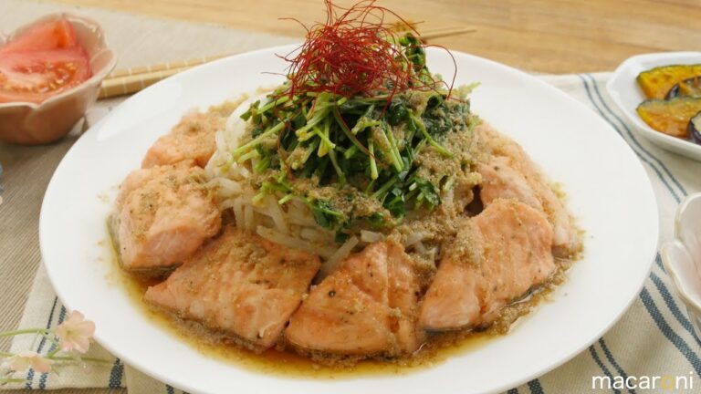 まとめてレンチン簡単すぎ！旨ダレやみつき 鮭と もやしの レンジ 蒸し のレシピ 作り方