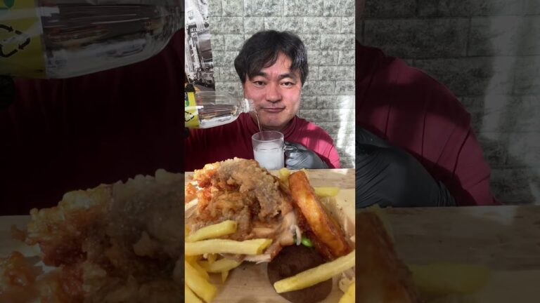 【ASMR】咀嚼音　フライドチキン、ハッシュドポテト、フライドポテト、チーズケーキ、枝豆、チョコレートクッキー【ヨシダノリマサ】　YouTube Shorts #Shorts
