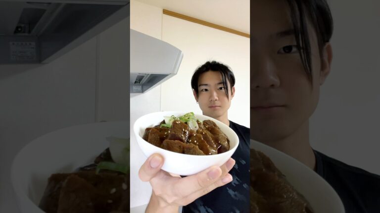 おとんお墨付きの焼肉丼。#shorts #自炊 #ダイエットレシピ