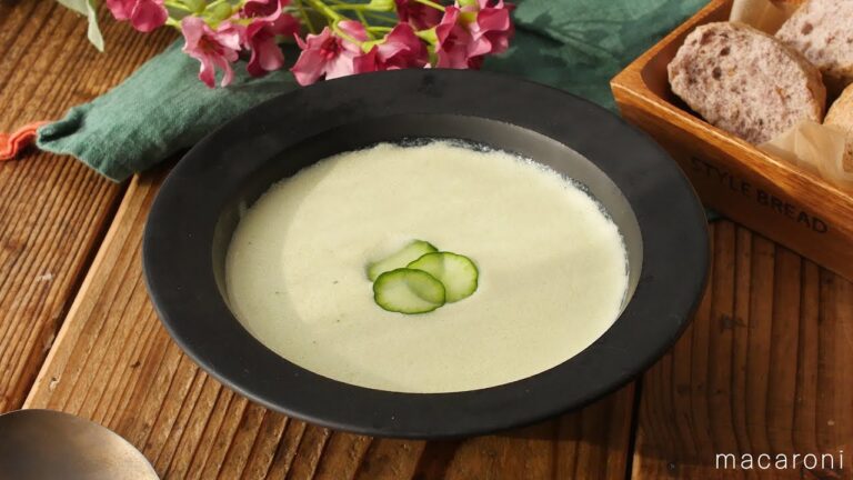 【365日のパンとスープ】きゅうりと豆腐の冷製スープ