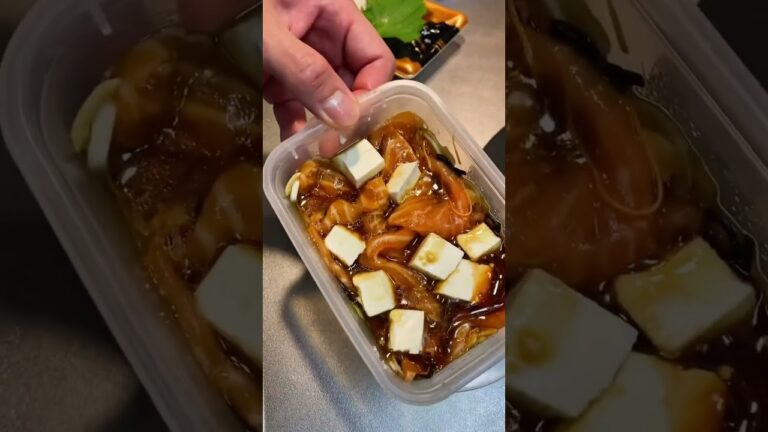 焼酎が進む！生サーモンのからし醤油漬け　#shorts