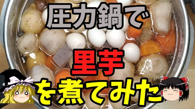 【筑前煮】圧力鍋で里芋を煮てみた・調味料は白だしオンリー【ゆっくり実況】