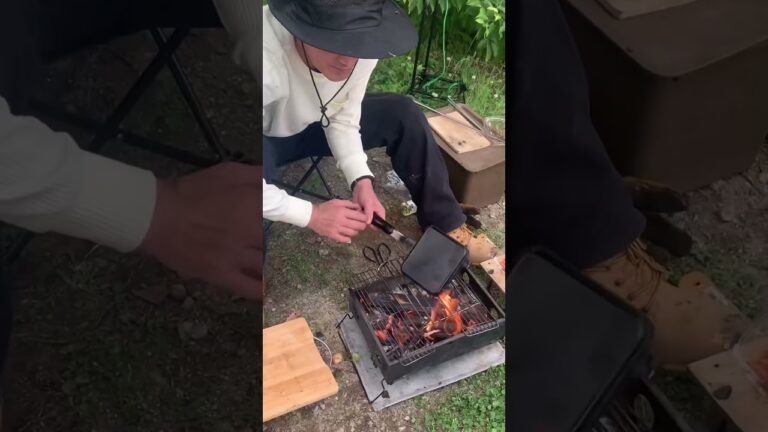 【簡単キャンプ飯】エリンギのバター醤油焼き＋料理酒　#cooking #shrots #camping #food