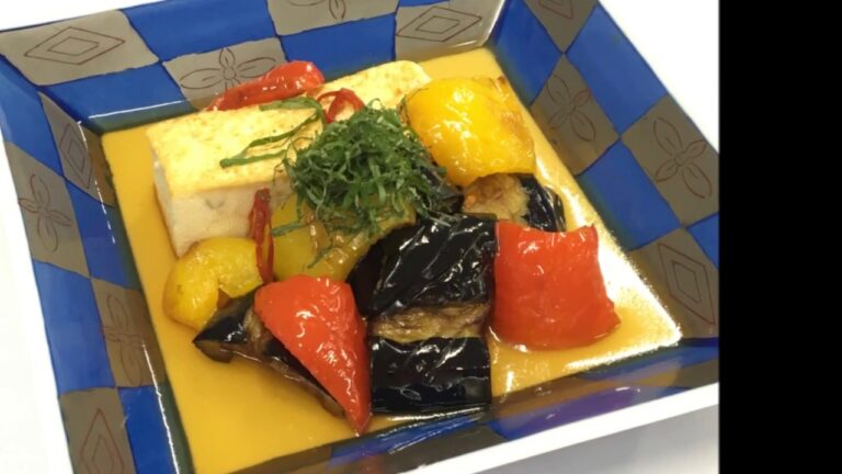 夏野菜の揚げ浸し　糖尿病食