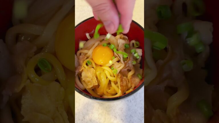 最速ぶち込み底辺すき焼きうどん #shorts
