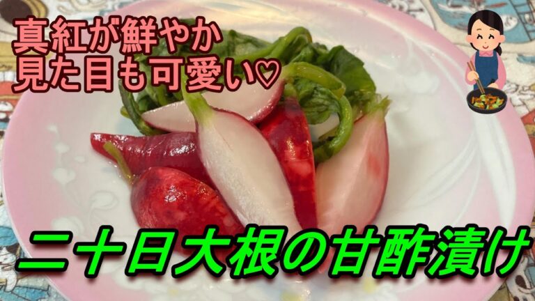 真紅が鮮やか、見た目も可愛い♡「二十日大根（ラディッシュ）の甘酢漬け」