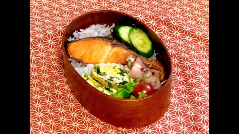【お弁当作り】シャケ弁 lunchbox japanese bento