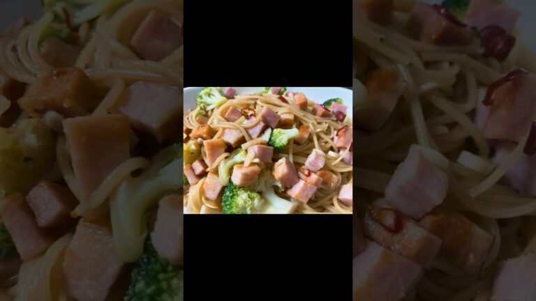 ベーコンとブロッコリーの和風ペペロンチーノを作る大学生 #大学生 #自炊 #ひとり暮らし #パスタ #ペペロンチーノ #和風パスタ #パスタ
