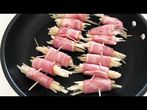 子供と作る簡単ポテトのベーコン巻き