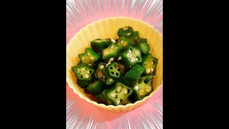 オクラとろろポン酢！♯Japanese obento recipes