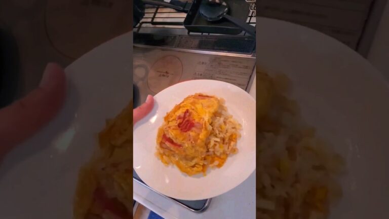 かに玉乗せチャーハン  #shorts  #shorts #料理  #コスパ