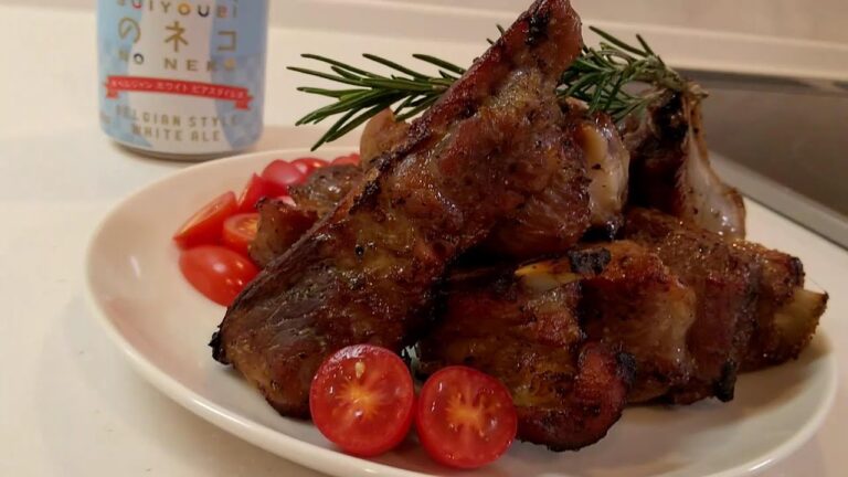 【ビールに合うおつまみ】とっても簡単柔らかスペアリブを作りました。Oven-Baked Spareribs