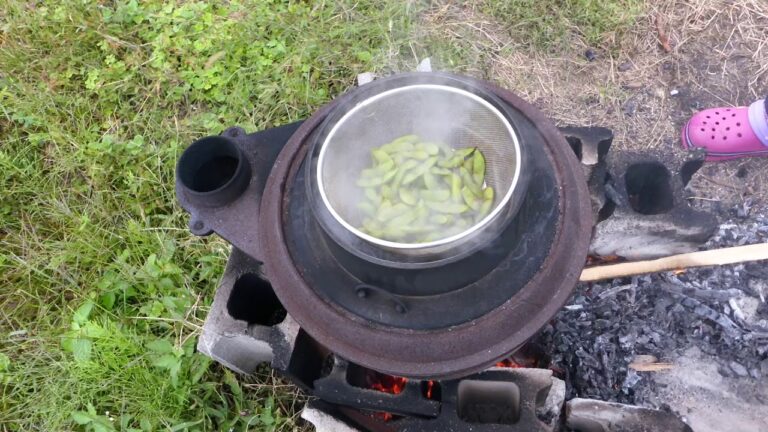 枝豆を蒸す