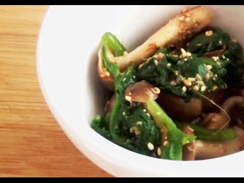 【料理レシピ】ほうれん草としめじのごま和えの作り方♪