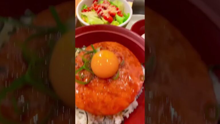 すき家1147日目『まぐろユッケ丼　並　シーザーサラダセット』　#shorts