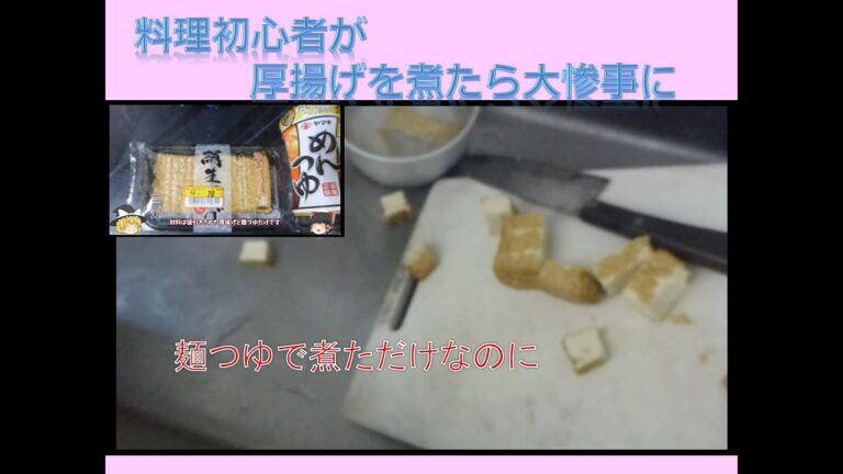 【料理初心者】麺つゆで厚揚げを煮る【ゆっくり料理・大惨事】