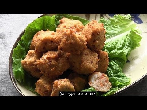 シーチキン入り蓮根エビ団子フライ
