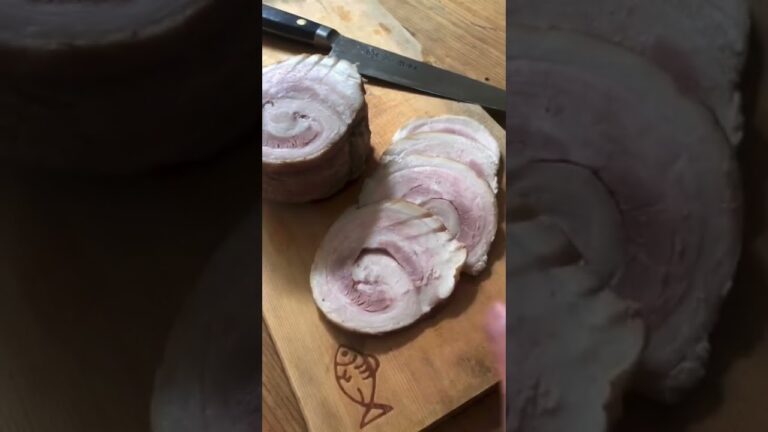 自作豚バラの本格巻きチャーシュー断面状況#shorts