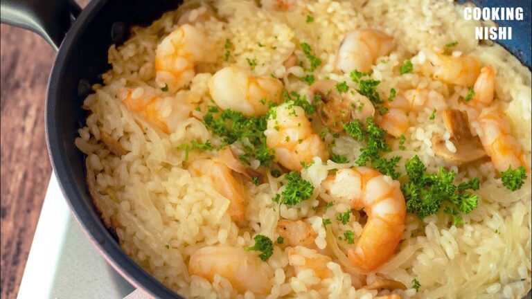 エビピラフをフライパン１つで作るレシピ