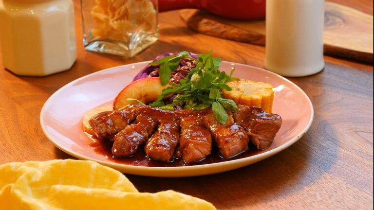 カラフル付け合わせのトンテキ