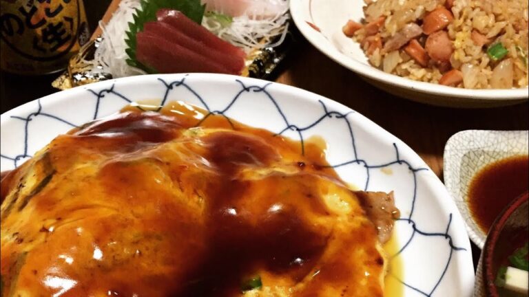 巨大ニラ玉とチャーハン